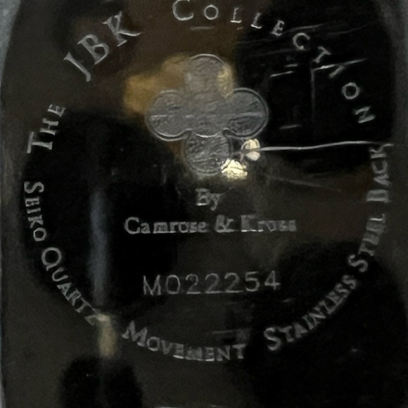 Camrose and Kross JBK Pave Crystal Bezel Mother of Pearl Face Watch
